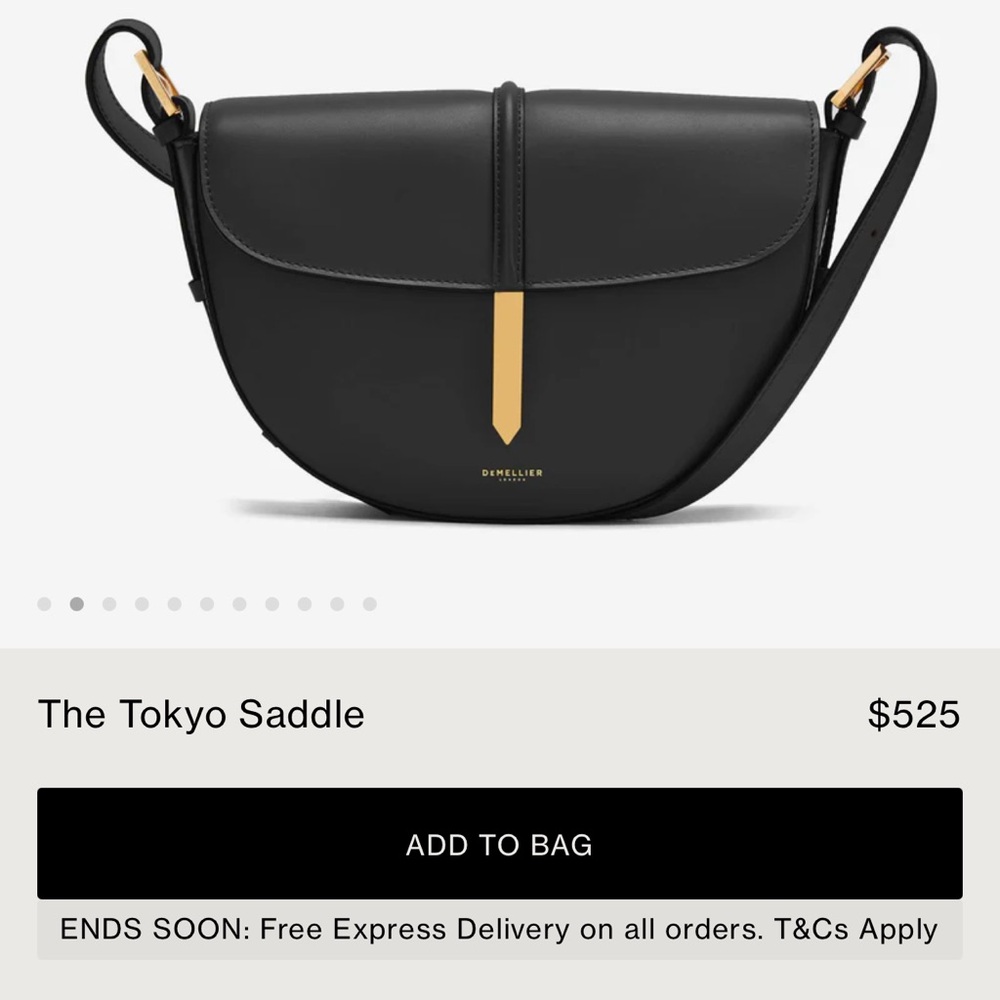 DeMellier- the tokyo saddle in black